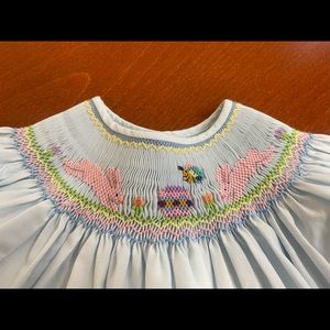 Easter Bunny Smocked Dress—18M